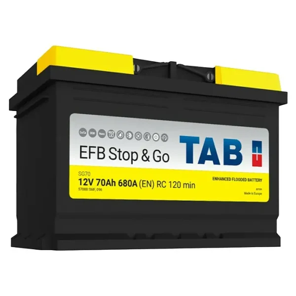 AKUMULATOR 70AH EFB SG70 STOP&GO 680A TAB