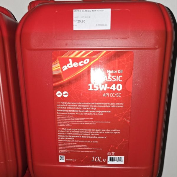 ADECO motorno ulje 15w-40 10 lit - traktori i radni strojevi